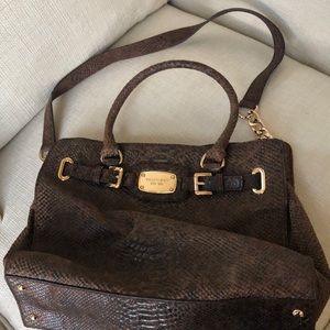 Michael Kors Snakeskin shoulder bag.